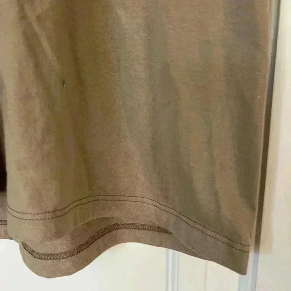 Sand-colored T-Shirt size L with lion, giraffe & cheetah embroidered animals - Picture 3 of 10